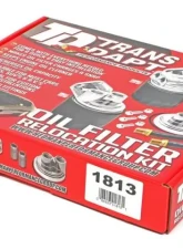 Trans-Dapt Performance CAST ALUMINUM OIL FILTER RELOCATION KIT; 90 DEGREE BYPASS; HORIZONTAL PORTS                                     - 1813 - Image 3