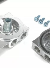Trans-Dapt Performance CAST ALUMINUM OIL FILTER RELOCATION KIT; 90 DEGREE BYPASS; HORIZONTAL PORTS                                     - 1813 - Image 2