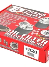 Trans-Dapt Performance CAST ALUMINUM OIL FILTER RELOCATION KIT; 90 DEGREE BYPASS; HORIZONTAL PORTS Cadillac                                     - 1820 - Image 3