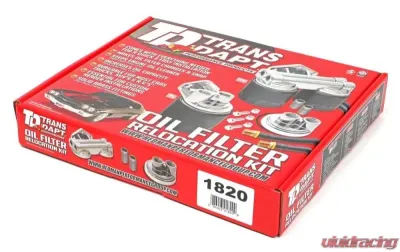 Trans-Dapt Performance CAST ALUMINUM OIL FILTER RELOCATION KIT; 90 DEGREE BYPASS; HORIZONTAL PORTS Cadillac - 1820