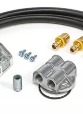 Trans-Dapt Performance CAST ALUMINUM OIL FILTER RELOCATION KIT; 90 DEGREE BYPASS; HORIZONTAL PORTS Cadillac                                     - 1820 - Image 3