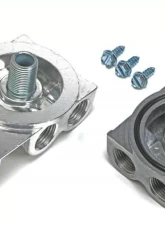 Trans-Dapt Performance CAST ALUMINUM OIL FILTER RELOCATION KIT; 90 DEGREE BYPASS; HORIZONTAL PORTS Cadillac Escalade 1999-2000                                     - 1850 - Image 2