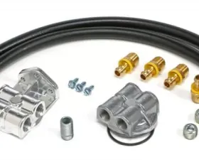 Trans-Dapt Performance CAST ALUMINUM OIL FILTER RELOCATION KIT; 90 DEGREE BYPASS; HORIZONTAL PORTS Cadillac Escalade 1999-2000