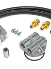 Trans-Dapt Performance CAST ALUMINUM OIL FILTER RELOCATION KIT; 90 DEGREE BYPASS; HORIZONTAL PORTS                                     - 1858 - Image 3