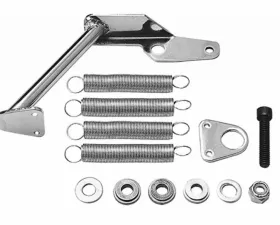 Trans-Dapt Performance Carburetor Mount Throttle Body Return Spring Kit; Holley Carburetors-CHROME