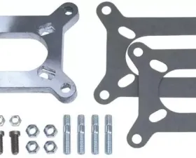 Trans-Dapt Performance 1/2 in. Tall, 2BBL Carb to 2BBL Manifold Carburetor Adapter -Cast Aluminum