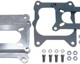 Trans-Dapt Performance 1-1/8 in. Tall, 2BBL Carb to Quadrajet Manifold Carburetor Adapter-Cast Aluminum