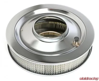 Trans-Dapt Performance PERFORMANCE-Style Air Cleaner (Paper); 14 in. Diam; 3 in. Tall, -CHROME - 2146