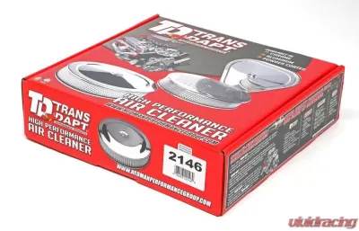Trans-Dapt Performance PERFORMANCE-Style Air Cleaner (Paper); 14 in. Diam; 3 in. Tall, -CHROME - 2146