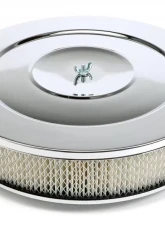 Trans-Dapt Performance PERFORMANCE-Style Air Cleaner (Paper); 14 in. Diam; 3 in. Tall, -CHROME                                     - 2146 - Image 3