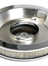 Trans-Dapt Performance PERFORMANCE-Style Air Cleaner;14 in. Dia; 2-1/8 in. Tall; Recess Base-CHROME                                     - 2147 - Image 2