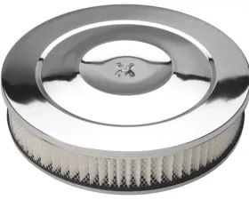 Trans-Dapt Performance PERFORMANCE-Style Air Cleaner;14 in. Dia; 2-1/8 in. Tall; Recess Base-CHROME