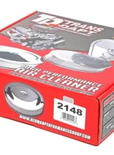 Trans-Dapt Performance PERFORMANCE-Style Air Cleaner; 14 in. Dia; 2-1/8 in. Tall; Flat Base-CHROME                                     - 2148 - Image 4