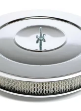 Trans-Dapt Performance PERFORMANCE-Style Air Cleaner; 14 in. Dia; 2-1/8 in. Tall; Flat Base-CHROME                                     - 2148 - Image 2