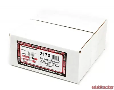 Trans-Dapt Performance Deep Dish Style Air Cleaner Set 4 in. Dia., 2 in. Tall, 2-5/8 in. Neck-CHROME - 2170