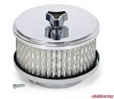 Trans-Dapt Performance Deep Dish Style Air Cleaner Set 4 in. Dia., 2 in. Tall, 2-5/8 in. Neck-CHROME - 2170