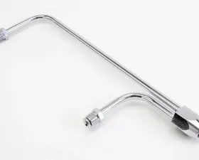 Trans-Dapt Performance Holley Model 3310-2 (8-21/32 in. Centers); Steel/Chrome Fuel Lines