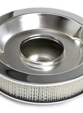 Trans-Dapt Performance MUSCLE CAR-STYLE Air Cleaner Set; 14 in. Dia, 3 in. Tall, 5-1/8 in. Neck-CHROME                                     - 2195 - Image 3