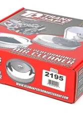Trans-Dapt Performance MUSCLE CAR-STYLE Air Cleaner Set; 14 in. Dia, 3 in. Tall, 5-1/8 in. Neck-CHROME                                     - 2195 - Image 4