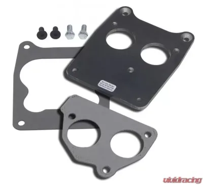 Trans-Dapt Performance SB Chevy TBI on to Quadrajet 4BBL Manifold- REAR MOUNT Carburetor to TBI Adapter - 2206