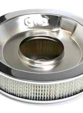 Trans-Dapt Performance RACE CAR-Style Air Cleaner (Paper); 14 in. Dia; 3 in. Tall; Recessed Base-CHROME                                     - 2284 - Image 3