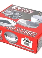 Trans-Dapt Performance RACE CAR-Style Air Cleaner (Paper); 14 in. Dia; 3 in. Tall; Recessed Base-CHROME                                     - 2284 - Image 4