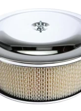 Trans-Dapt Performance RACE CAR-Style Air Cleaner (Paper); 14 in. Dia; 5 in. Tall; Recessed Base-CHROME                                     - 2285 - Image 2
