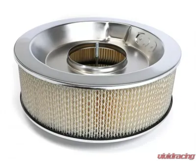 Trans-Dapt Performance MUSCLE CAR-STYLE Air Cleaner Set; 14 in. Dia, 5 in. Tall, 5-1/8 in. Neck-CHROME - 2286