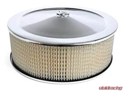 Trans-Dapt Performance MUSCLE CAR-STYLE Air Cleaner Set; 14 in. Dia, 5 in. Tall, 5-1/8 in. Neck-CHROME - 2286