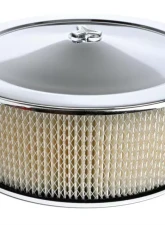 Trans-Dapt Performance MUSCLE CAR-STYLE Air Cleaner Set; 14 in. Dia, 5 in. Tall, 5-1/8 in. Neck-CHROME                                     - 2286 - Image 2