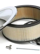 Trans-Dapt Performance MUSCLE CAR-STYLE Air Cleaner Set; 14 in. Dia, 5 in. Tall, 5-1/8 in. Neck-CHROME                                     - 2286 - Image 4