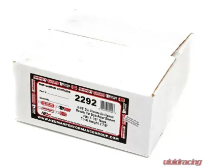 Trans-Dapt Performance MUSCLE CAR Air Cleaner; 6-3/8 in. Dia., 2-1/2 in. Tall, 5-1/8 in. Neck-CHROME - 2292