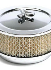 Trans-Dapt Performance MUSCLE CAR Air Cleaner; 6-3/8 in. Dia., 2-1/2 in. Tall, 5-1/8 in. Neck-CHROME                                     - 2292 - Image 2