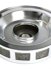 Trans-Dapt Performance Louvered CORVETTE-Style Air Cleaner Set; 14 in. x 3 in., 5-1/8 in. Neck-CHROME                                     - 2293 - Image 3