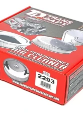 Trans-Dapt Performance Louvered CORVETTE-Style Air Cleaner Set; 14 in. x 3 in., 5-1/8 in. Neck-CHROME                                     - 2293 - Image 4