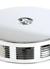 Trans-Dapt Performance Louvered CORVETTE-Style Air Cleaner Set; 14 in. x 3 in., 5-1/8 in. Neck-CHROME                                     - 2293 - Image 2