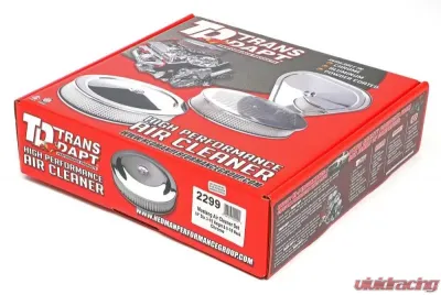 Trans-Dapt Performance Ford Mustang 14 in. x 2 in. Air Cleaner Set; factory style 289 CI Sticker - 2299