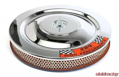 Trans-Dapt Performance Ford Mustang 14 in. x 2 in. Air Cleaner Set; factory style 289 CI Sticker - 2299