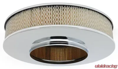 Trans-Dapt Performance 14 in. X 3 in. MUSCLE CAR-STYLE AIR CLEANER SET; DOMINATOR BASE; CHROME - 2300