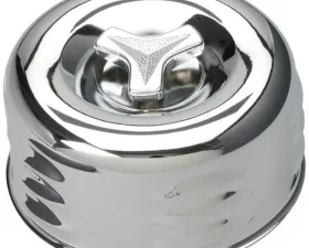 Trans-Dapt Performance LOUVERED Style Air Cleaner; 4-5/8 in. Dia.; 2-1/16 in. or 2-5/8 in. Neck-CHROME