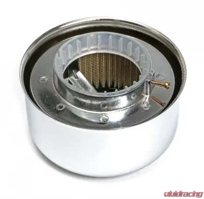 Trans-Dapt Performance 3-DUECE Style Air Cleaner; 4-5/8 in. Dia.; 2-1/16 in. or 2-5/8 in. Neck-CHROME - 2399