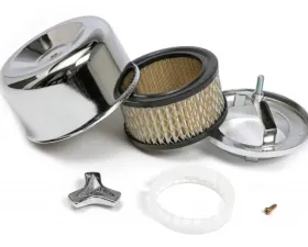 Trans-Dapt Performance 3-DUECE Style Air Cleaner; 4-5/8 in. Dia.; 2-1/16 in. or 2-5/8 in. Neck-CHROME