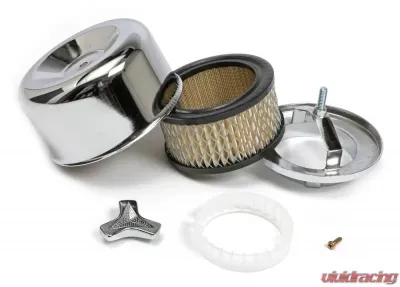 Trans-Dapt Performance 3-DUECE Style Air Cleaner; 4-5/8 in. Dia.; 2-1/16 in. or 2-5/8 in. Neck-CHROME - 2399