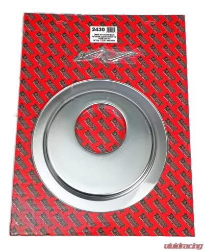 Trans-Dapt Performance FLAT, OFFSET Air Cleaner Base (GM w/Large HEI);14 in. dia; 5-1/8 in. Neck-CHROME - 2430