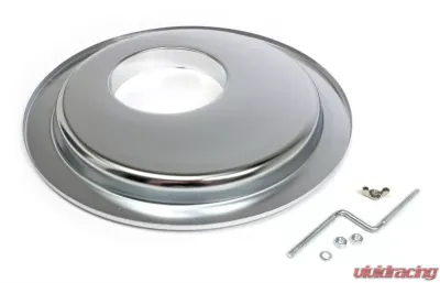 Trans-Dapt Performance FLAT, OFFSET Air Cleaner Base (GM w/Large HEI);14 in. dia; 5-1/8 in. Neck-CHROME - 2430