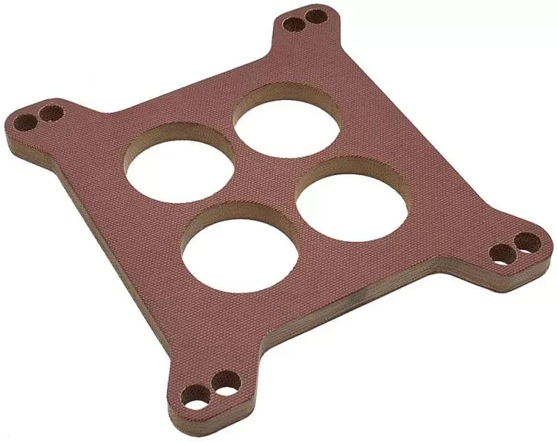 Trans-Dapt Performance 3/8 in. HOLLEY/AFB 4BBL SPACER - Ported- Canvas Phenolic Carburetor Spacer - 2446