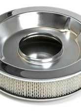 Trans-Dapt Performance ROUND Air Cleaner Set (paper element); 14 in. Dia.; 3 in. tall; STAINLESS STEEL                                     - 2463 - Image 3