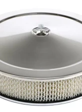 Trans-Dapt Performance ROUND Air Cleaner Set (paper element); 14 in. Dia.; 3 in. tall; STAINLESS STEEL                                     - 2463 - Image 2