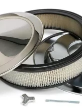 Trans-Dapt Performance ROUND Air Cleaner Set (paper element); 14 in. Dia.; 3 in. tall; STAINLESS STEEL                                     - 2463 - Image 4