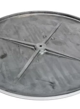 Trans-Dapt Performance 14 in. Round Polished Aluminum Air Cleaner Top; PINSTRIPES Ball-milling                                     - 2490 - Image 2